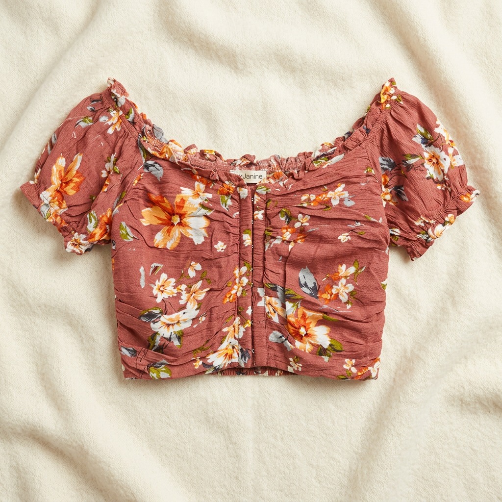 Top Floral Coral